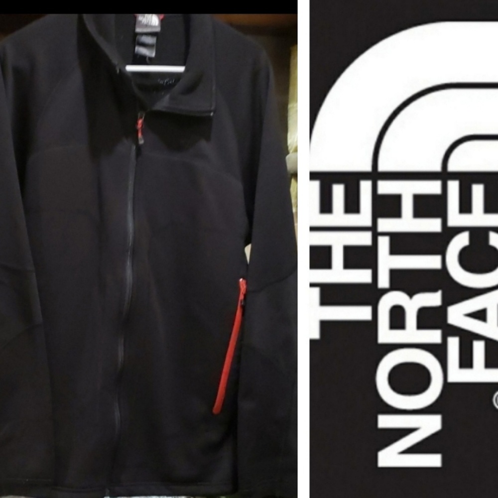 The North Face Zipper Jacket Mens XL Black Red